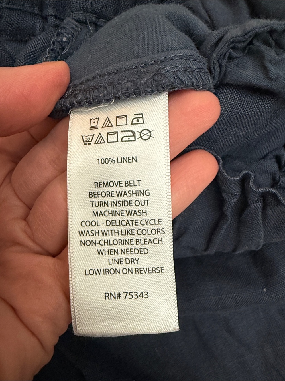 C&C California Navy Linen pants size xs - Picture 12 of 12